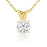 3/8ct 14k Yellow Gold Diamond Pendant, 2 Stars Image-1