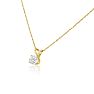 3/8ct 14k Yellow Gold Diamond Pendant, 2 Stars Image-2
