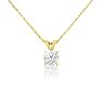 1/2ct 14k Yellow Gold WGL Certified Diamond Pendant Image-4