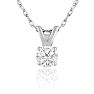 1/6ct 14k White Gold Diamond Pendant Image-1