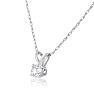 1/6ct 14k White Gold Diamond Pendant Image-2