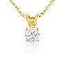 1/5ct 14k Yellow Gold Diamond Pendant, 3 stars Image-1