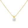 1/3ct 14k Yellow Gold Diamond Pendant Image-4