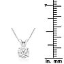 2/3ct 14k White Gold Diamond Pendant Image-4