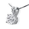 .85ct 14k White Gold Diamond Pendant, 3 stars Image-2