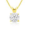 1ct 14k Yellow Gold Diamond Pendant Image-1