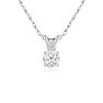 1/5ct 14k White Gold Diamond Pendant, 4 stars Image-1