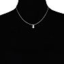 1/5ct 14k White Gold Diamond Pendant, 4 stars Image-4
