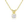 1/5ct 14k Yellow Gold Diamond Pendant, 4 stars Image-1