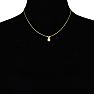 1/5ct 14k Yellow Gold Diamond Pendant, 4 stars Image-4