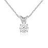 1/4ct 14k White Gold Very Clear, White Diamond Necklace Image-1