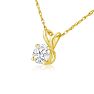 1/3ct 14k Yellow Gold Diamond Pendant, 4 stars Image-2