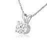 3/8ct 14k White Gold Diamond Pendant, 4 stars Image-2