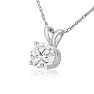 2/3ct 14k White Gold Diamond Pendant, 4 stars Image-2