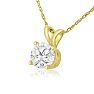 2/3ct 14k Yellow Gold Diamond Pendant, 4 stars Image-2