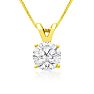 3/4ct 14k Yellow Gold Diamond Pendant, 4 stars Image-1