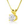 3/4ct 14k Yellow Gold Diamond Pendant, 4 stars Image-2
