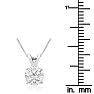 90 Point Colorless Solitaire Necklace, Almost 1 Carat in 14K White Gold. First Time Offered Special Purchase Image-5