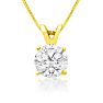 90 Point Colorless Diamond Solitaire Necklace, Almost 1 Carat in 14K Yellow Gold. First Time Offered Special Purchase Image-1