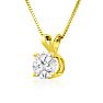 90 Point Colorless Diamond Solitaire Necklace, Almost 1 Carat in 14K Yellow Gold. First Time Offered Special Purchase Image-2
