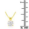 90 Point Colorless Diamond Solitaire Necklace, Almost 1 Carat in 14K Yellow Gold. First Time Offered Special Purchase Image-5