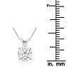 1ct 14k White Gold Diamond Pendant, 4 stars Image-4
