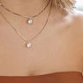 1ct 14k White Gold Diamond Pendant, 4 stars Image-5