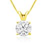 1ct 14k Yellow Gold Diamond Pendant, 4 stars Image-1
