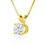 1ct 14k Yellow Gold Diamond Pendant, 4 stars Image-2