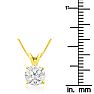1ct 14k Yellow Gold Diamond Pendant, 4 stars Image-4