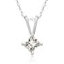 1/4ct 14k White Gold Princess Diamond Pendant, Sale Priced. Image-1