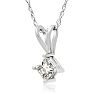 1/4ct 14k White Gold Princess Diamond Pendant, Sale Priced. Image-2