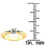 Cheap Engagement Rings, 1/4 Carat Round Shape Diamond Solitaire Ring In 14K Yellow Gold Image-2