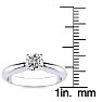 Round Engagement Rings, 1/2 Carat Round Shape Diamond Solitaire Ring Crafted In 14K White Gold Image-4
