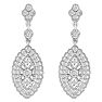 1/3ct Marquise Shaped Diamond Dangle Earrings
 Image-2
