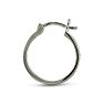 1/4ct Inside Out Black Diamond Hoop Earrings in Sterling Silver Image-3