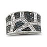 .85ct Wide Black and White Diamond Band
 Image-1
