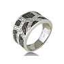 .85ct Wide Black and White Diamond Band
 Image-2