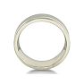 Mens and Womens Sandblast Silver 6.5mm Wedding Band Ring Image-4