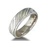 Mens and Womens Fluted Silver 6.5mm Wedding Band Ring, Size 4 to 14. Image-2
