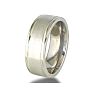 Mens and Womens Brush Finish Silver Wide 8mm Wedding Band Ring Image-3