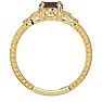 1 1/2 Carat Oval Shape Ruby and Diamond Ring In 10 Karat Yellow Gold Image-3