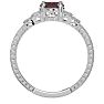 1 1/2 Carat Oval Shape Ruby and Diamond Ring In 10 Karat White Gold Image-3