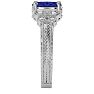 1 1/3 Carat Oval Shape Tanzanite and Diamond Ring In 10 Karat White Gold Image-4