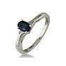 1/2ct Sapphire and Diamond Ring in Sterling Silver Image-2