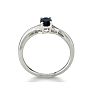 1/2ct Sapphire and Diamond Ring in Sterling Silver Image-4