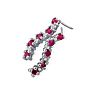 Ruby Gemstone Jewelry: 1/2ct Ruby Journey Diamond Earrings in 10k White Gold Image-2