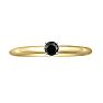 1/10ct Black Diamond Engagement Ring in 10k Yellow Gold Image-1