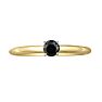1/4ct Black Diamond Engagement Ring in 10k Yellow Gold Image-1