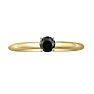1/3ct Black Diamond Engagement Ring in 10k Yellow Gold Image-1